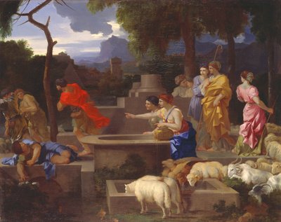Moses Defending the Daughters of Jethro by Sébastien Bourdon